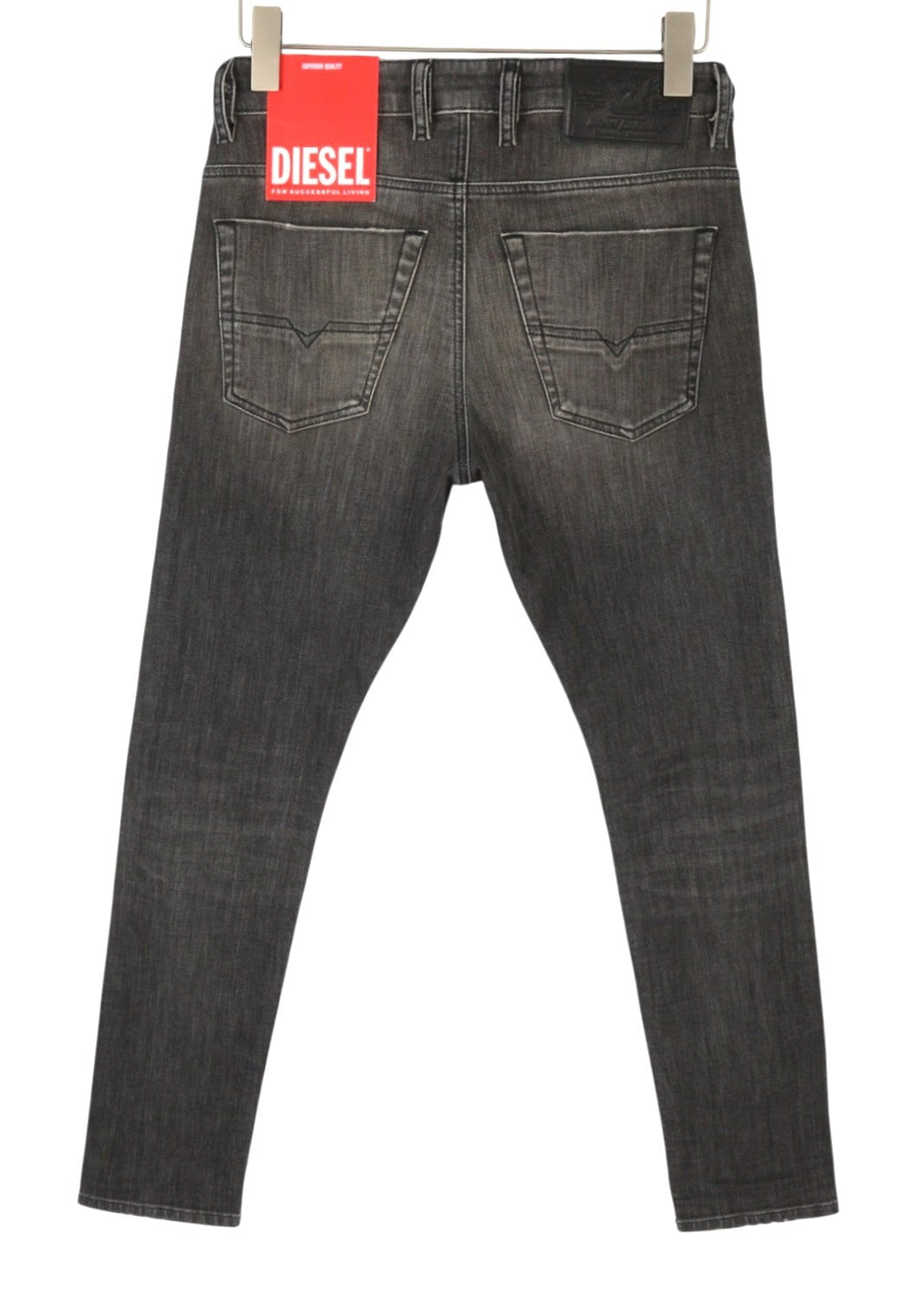 DIESEL Krooley Jogg 09F01 Men Jeans W28/L32 Black Whiskers Faded Slim RRP295