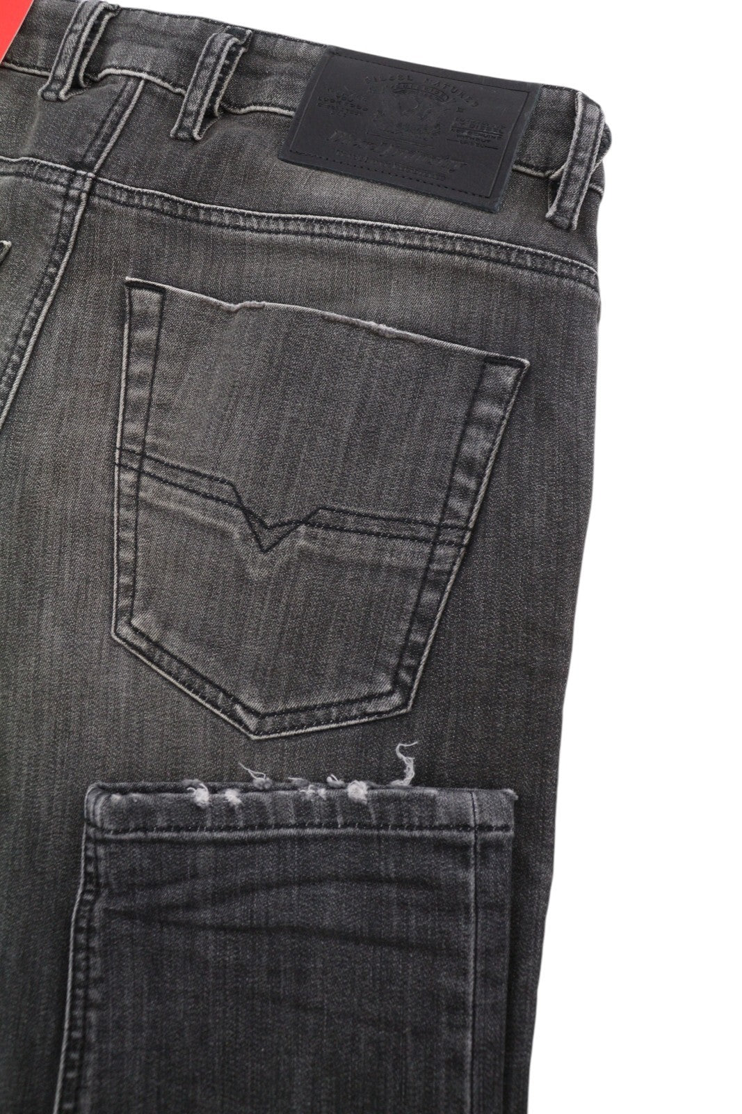DIESEL Krooley Jogg 09F01 Men Jeans W28/L32 Black Whiskers Faded Slim RRP295
