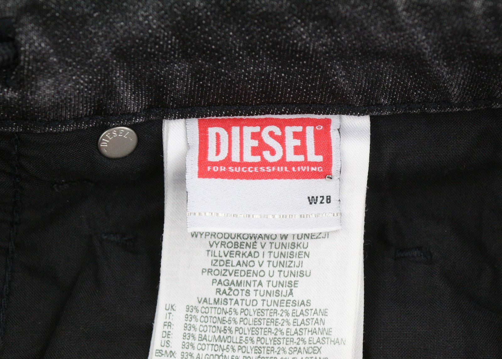 DIESEL Krooley Jogg 09F01 Men Jeans W28/L32 Black Whiskers Faded Slim RRP295