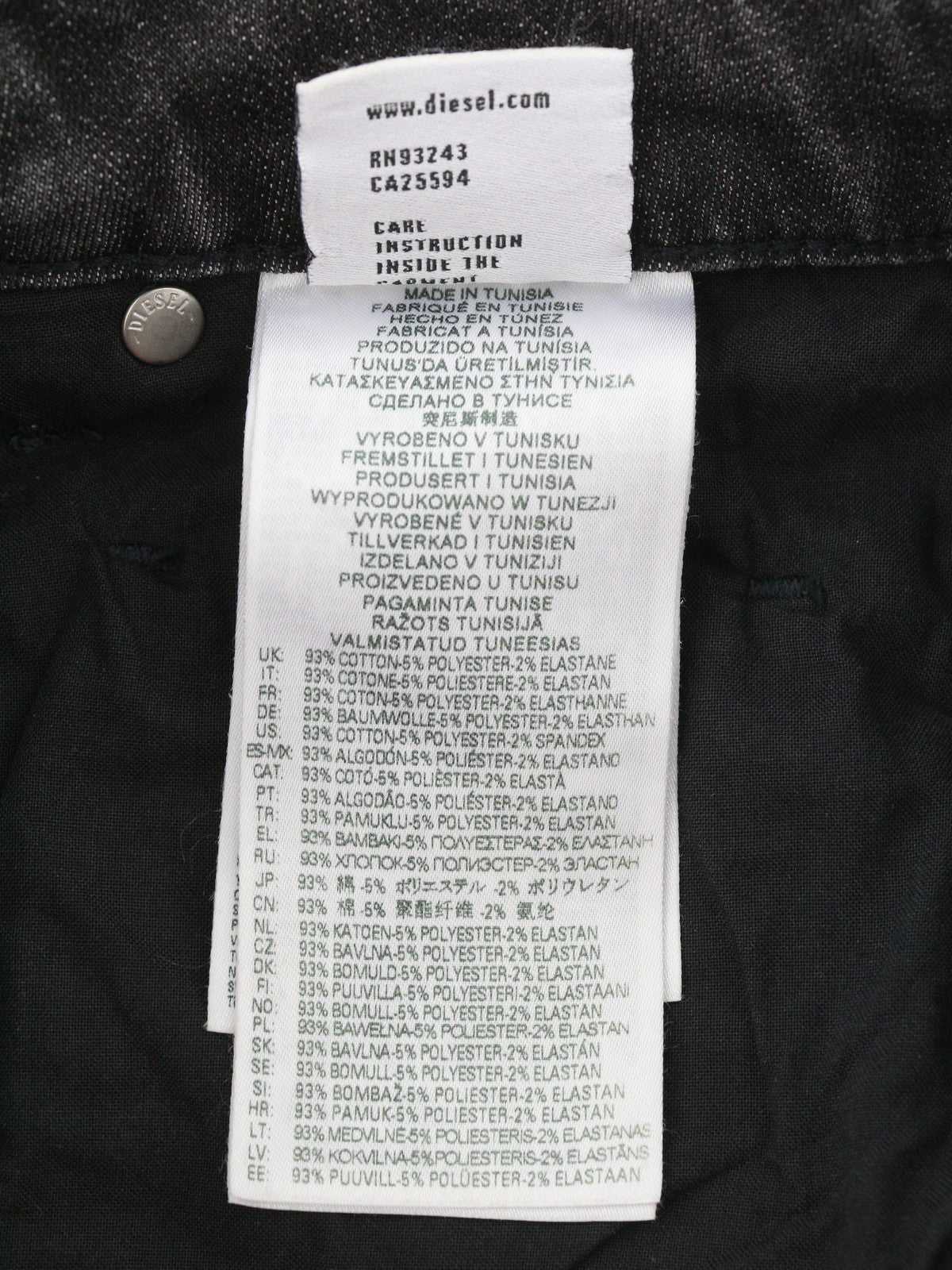 DIESEL Krooley Jogg 09F01 Men Jeans W28/L32 Black Whiskers Faded Slim RRP295