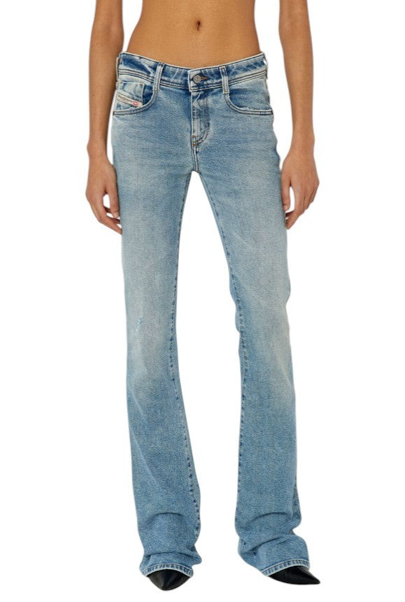 DIESEL 1969 D-Ebbey 09E86 Women Jeans W30/L32 Blue Faded Low Waist Bootcut Fit