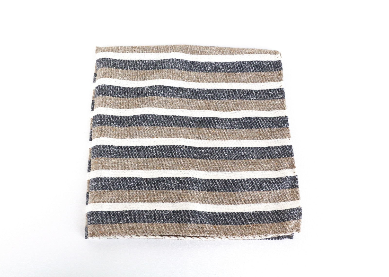 SUITSUPPLY Men Pocket Square 33 x 33 cm Handkerchief Striped Silk Cotton Blend