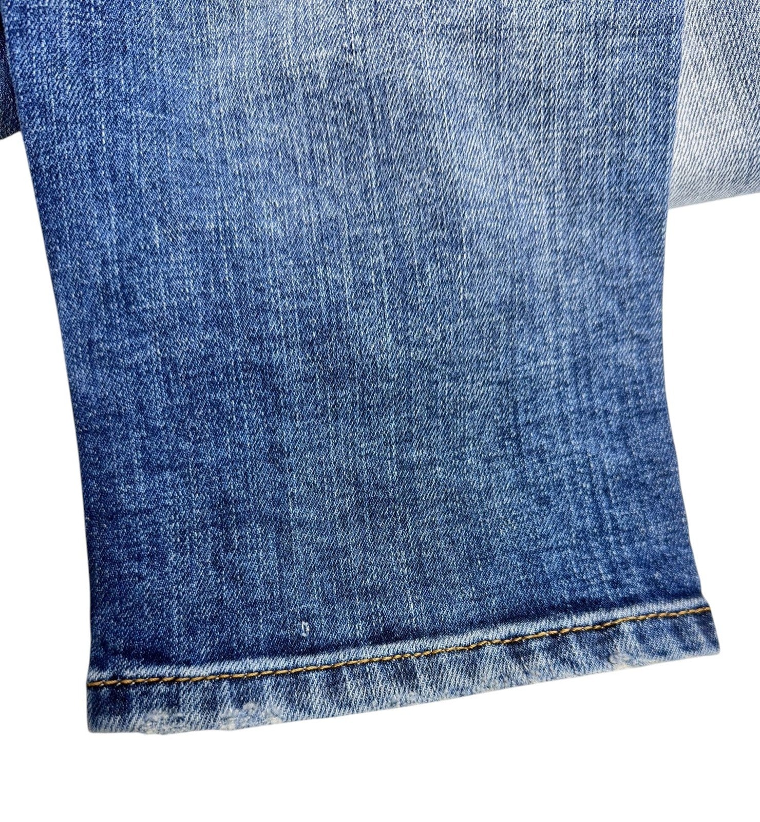 DIESEL 2019 D-Strukt 09G32 Men Jeans W30/L34 Blue Whiskers Faded Distress RRP180