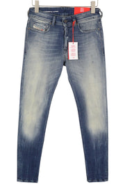 DIESEL 1979 Sleenker 09G87 Men Jeans W31/L34 Blue Faded Low Waist Skinny RRP295