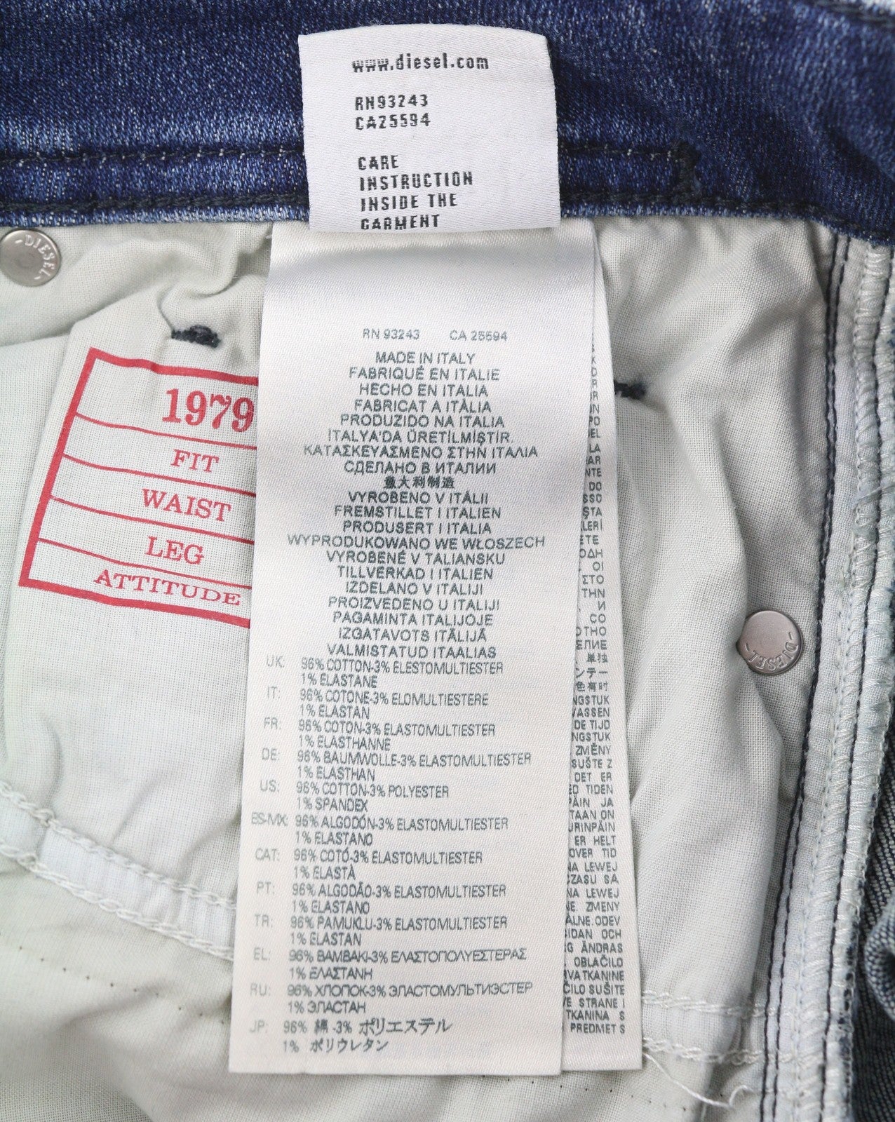 DIESEL 1979 Sleenker 09G87 Men Jeans W31/L34 Blue Faded Low Waist Skinny RRP295