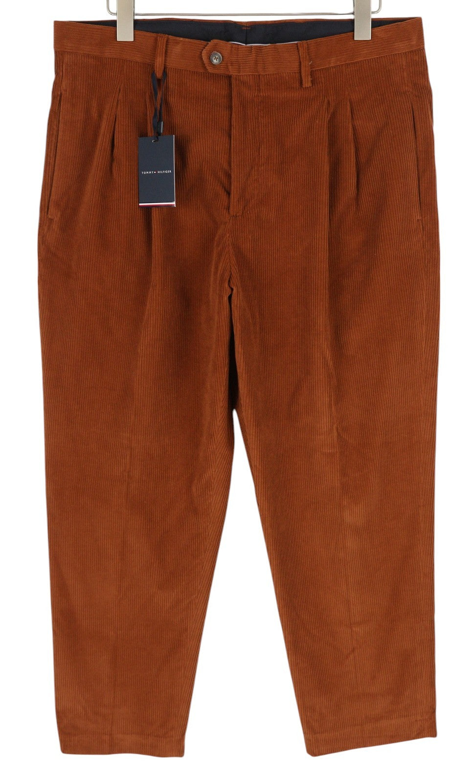 TOMMY HILFIGER Rock Velvet Lardini Men Trousers W35 Corduroy Pleated RRP139