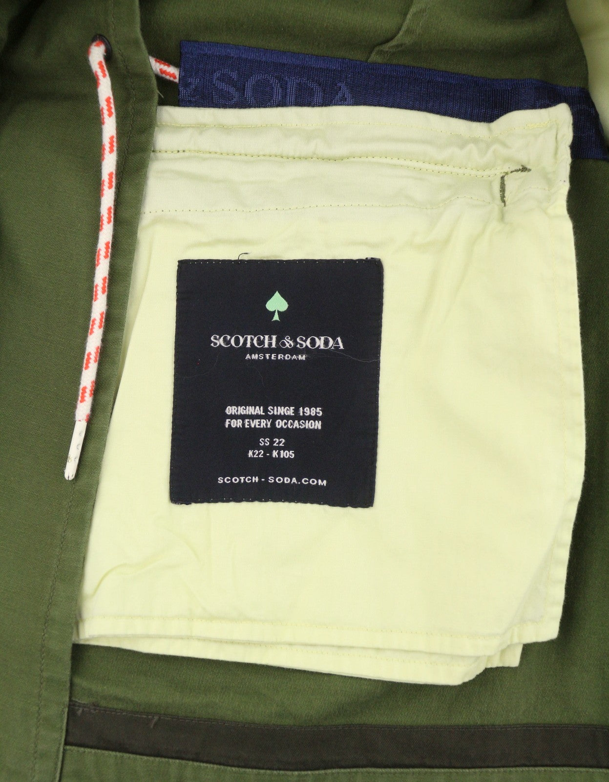 SCOTCH & SODA Men Jacket M Green Embroidered Button-Up Lightweight