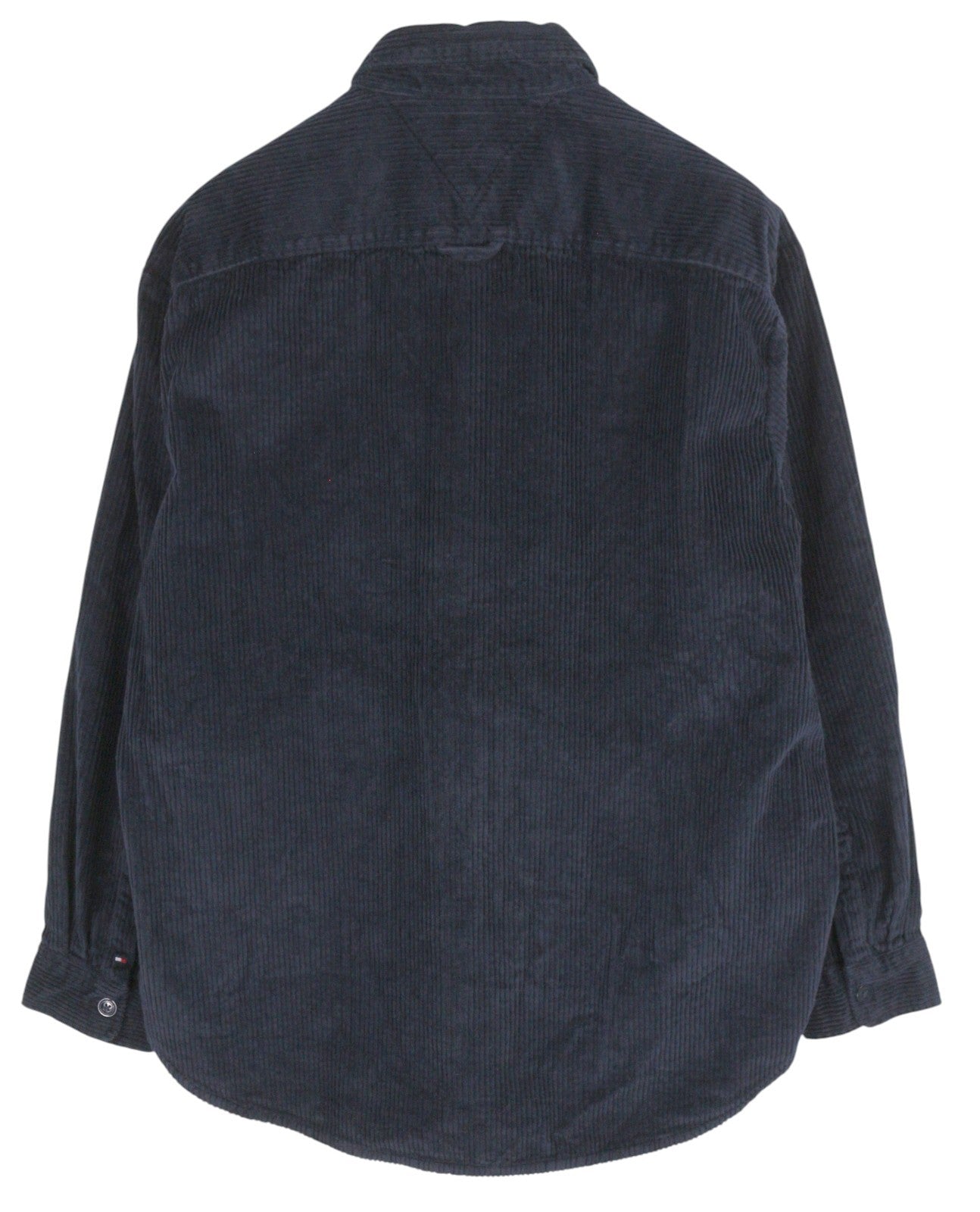 TOMMY HILFIGER Corduroy Solid Overshirt Men Jacket XL Blue Button-Up RRP158