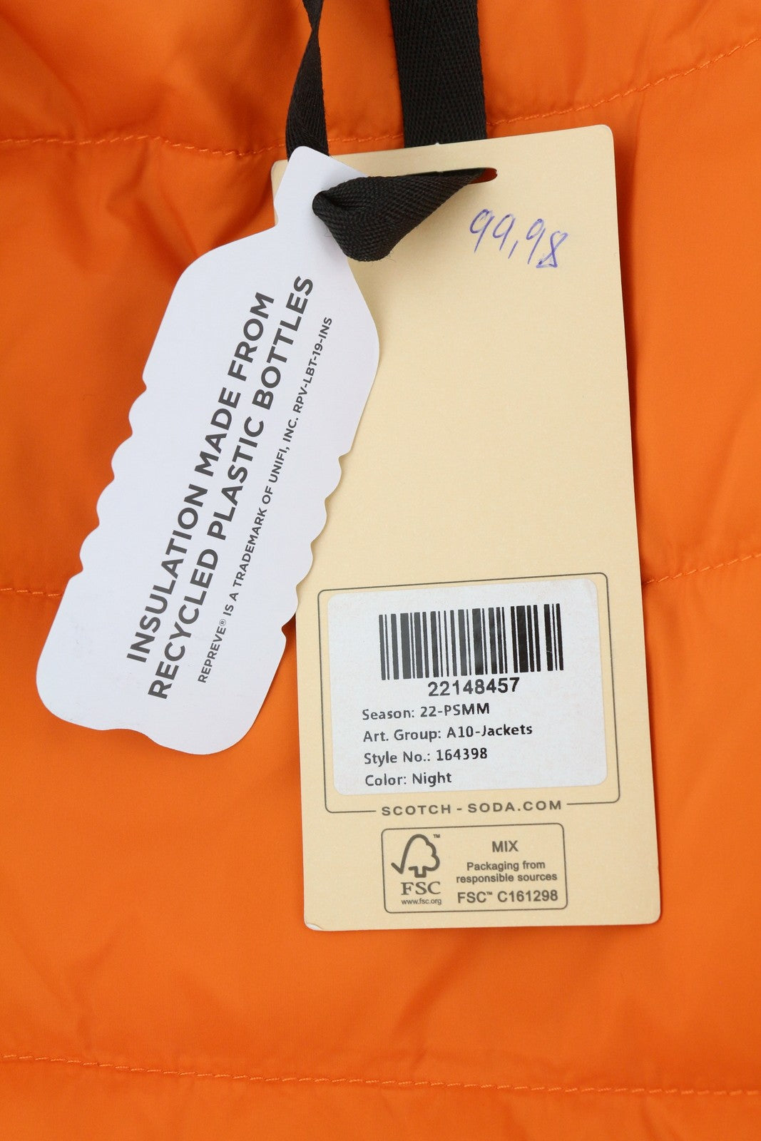 SCOTCH & SODA Men Jacket M Removable Lining Water Resistant Windproof Breathable