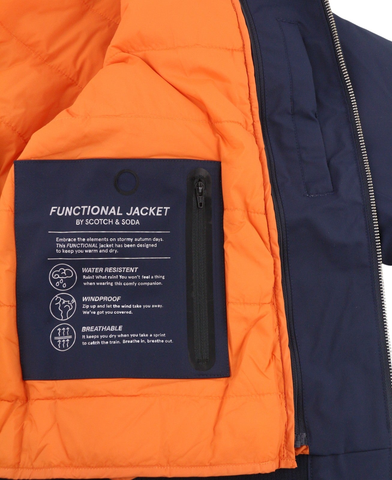 SCOTCH & SODA Men Jacket M Removable Lining Water Resistant Windproof Breathable