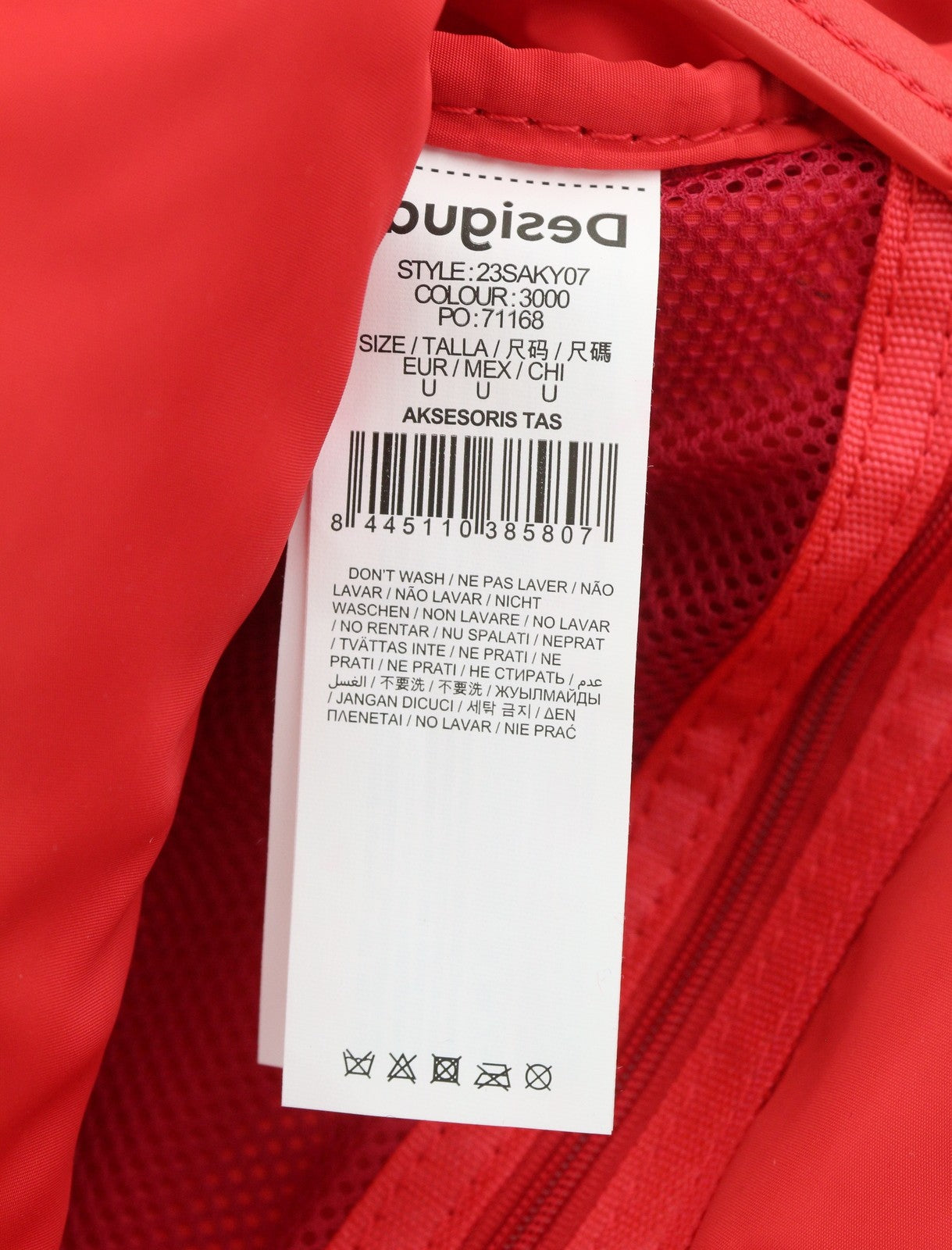 DESIGUAL Back B Bolis Mombasa Women Bag OS Red Embroidered Backpack