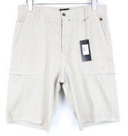 RICHMOND X Men Shorts 48 Bermuda Style Button-Fly Beige Cotton Blend Casual