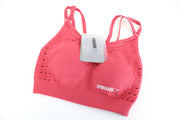 GYMSHARK Energy Women Sport Bra XS Seamless Petite Fit Red Sea Stretch Workout