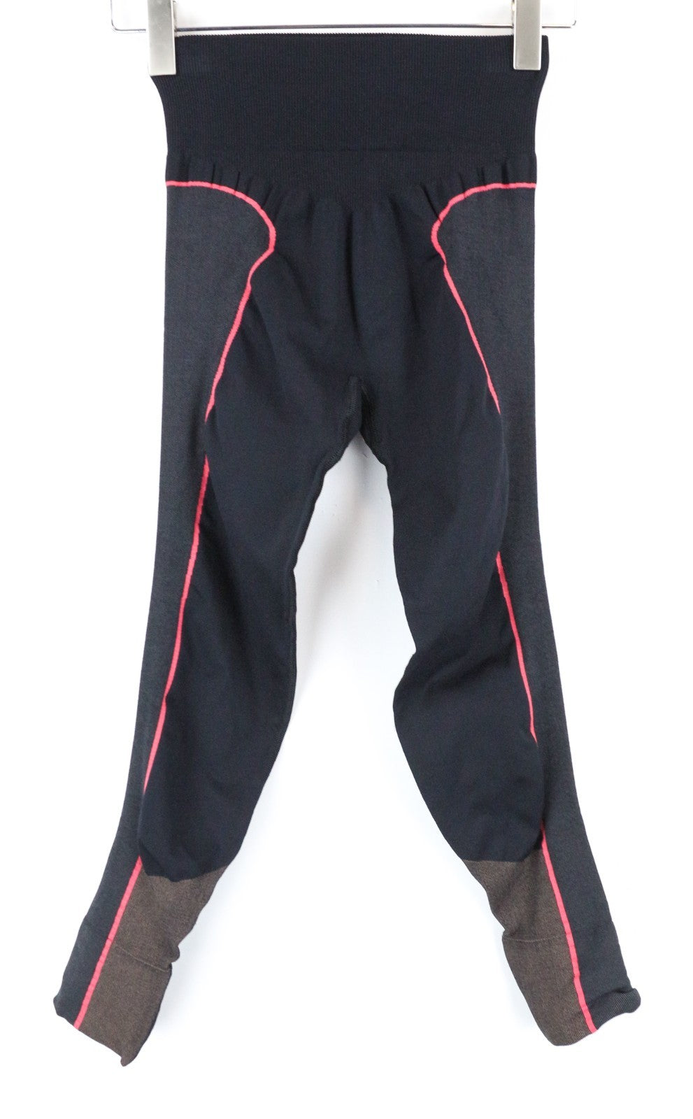 SWEATY BETTY Women Sport Leggings S High Waisted Cropped Black Pink Detail