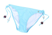 SWEATY BETTY Women Swimwear S High Stretch Beaded Side Ties Blue Bikini Bottom
