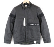 REPLAY Men Jacket S Black Lined Single-Breasted Zipped Back Logo Long Sleeved