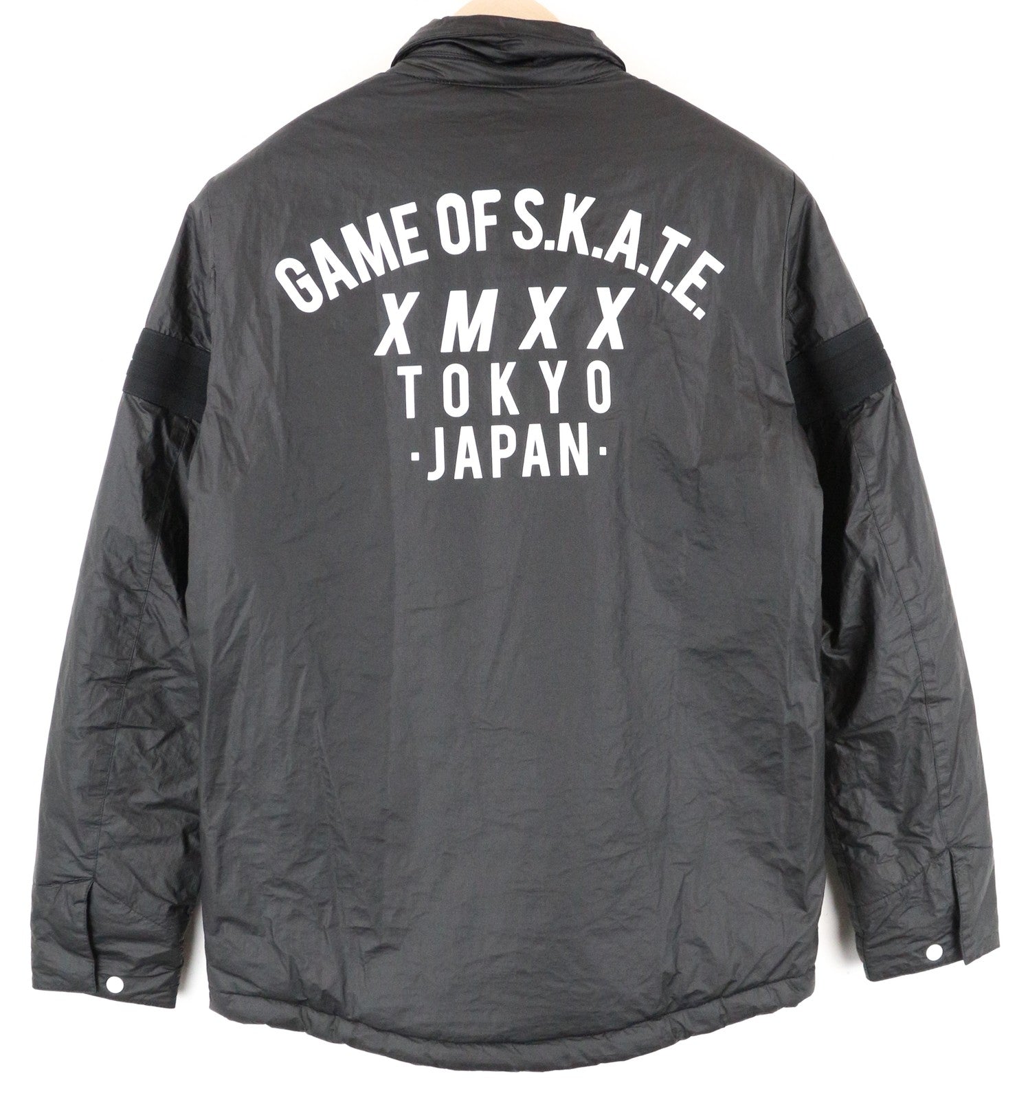 REPLAY Men Jacket S Black Lined Single-Breasted Zipped Back Logo Long Sleeved