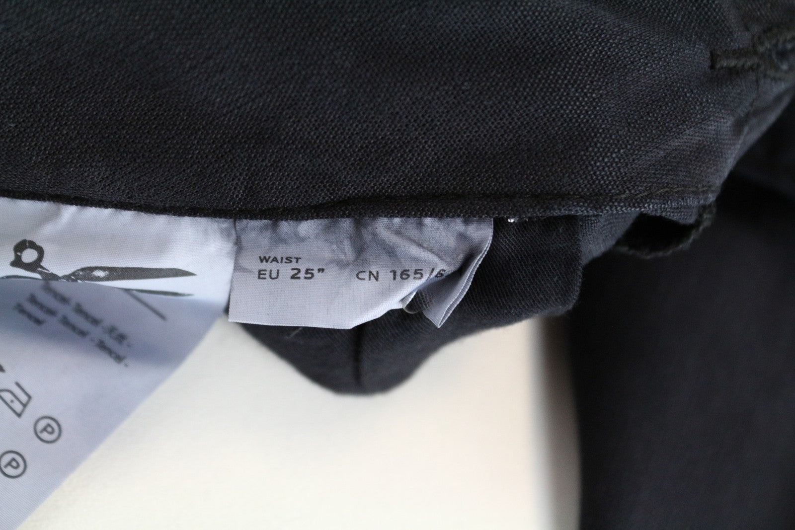 DENHAM Tara Women Trousers W25/L28 Black Multi Pockets Lightweight Cargo