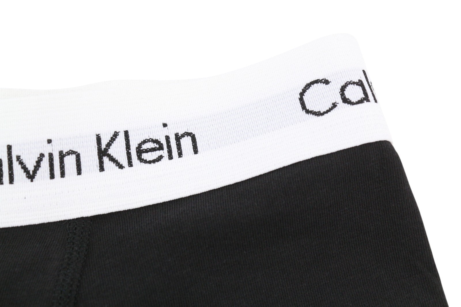 CALVIN KLEIN Men Underwear S Black Trunk Cotton Stretch Classic Fit Logo 2 Pack