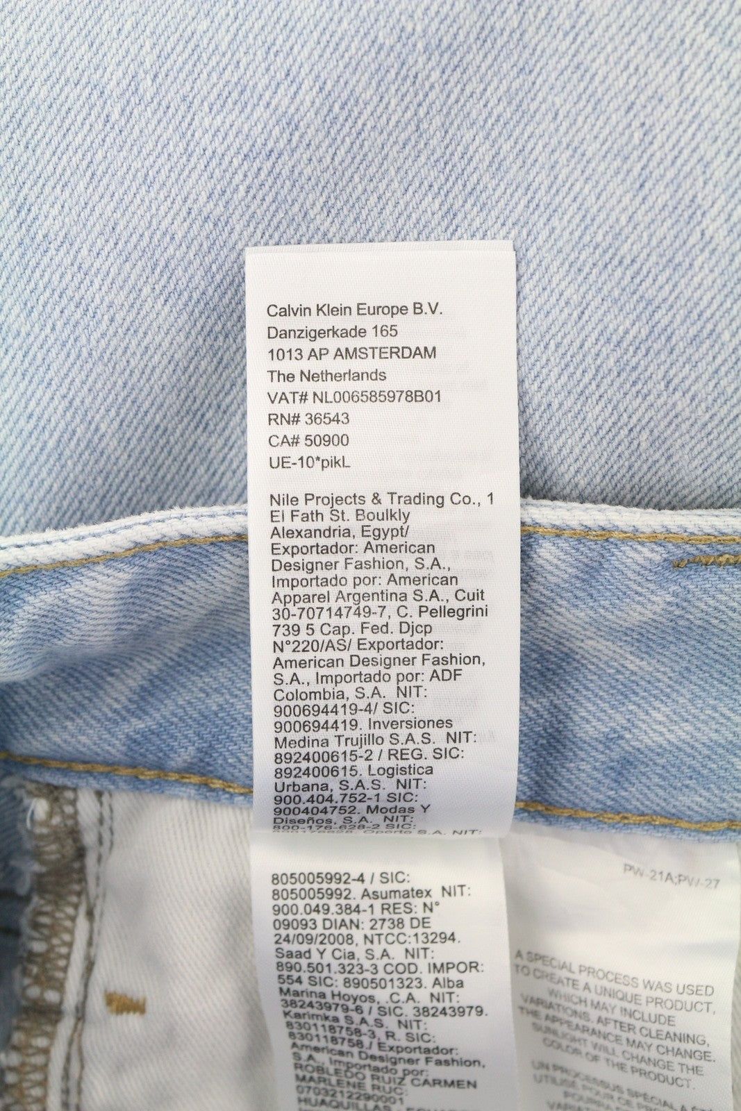 CALVIN KLEIN 90s Loose Men Jeans W32 Light Blue Washed Faded Pleated Zip Denim