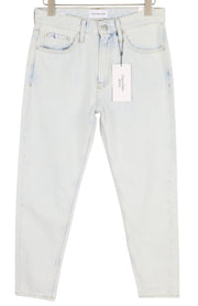 CALVIN KLEIN Regular Taper Men Jeans W29/L30 Light Blue Washed Denim Zip Fly