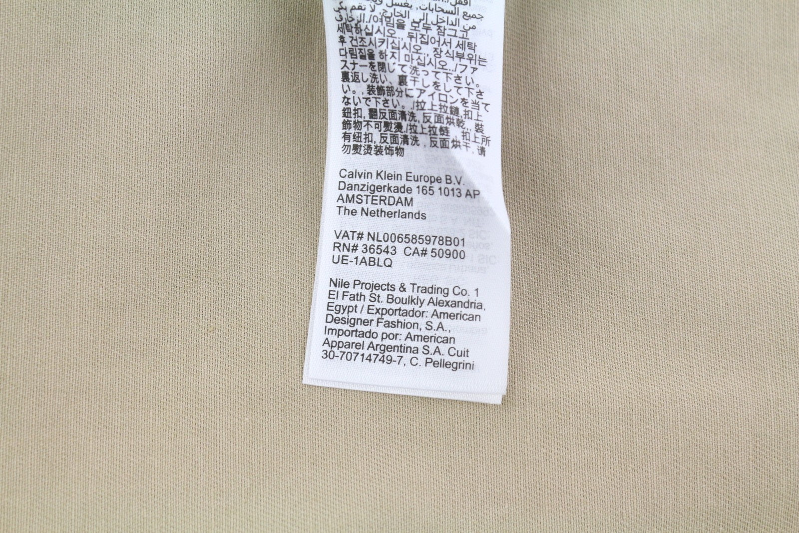 CALVIN KLEIN Men Shirt XS Beige Relaxed Fit Buttoned Patch Pocket Overshirt