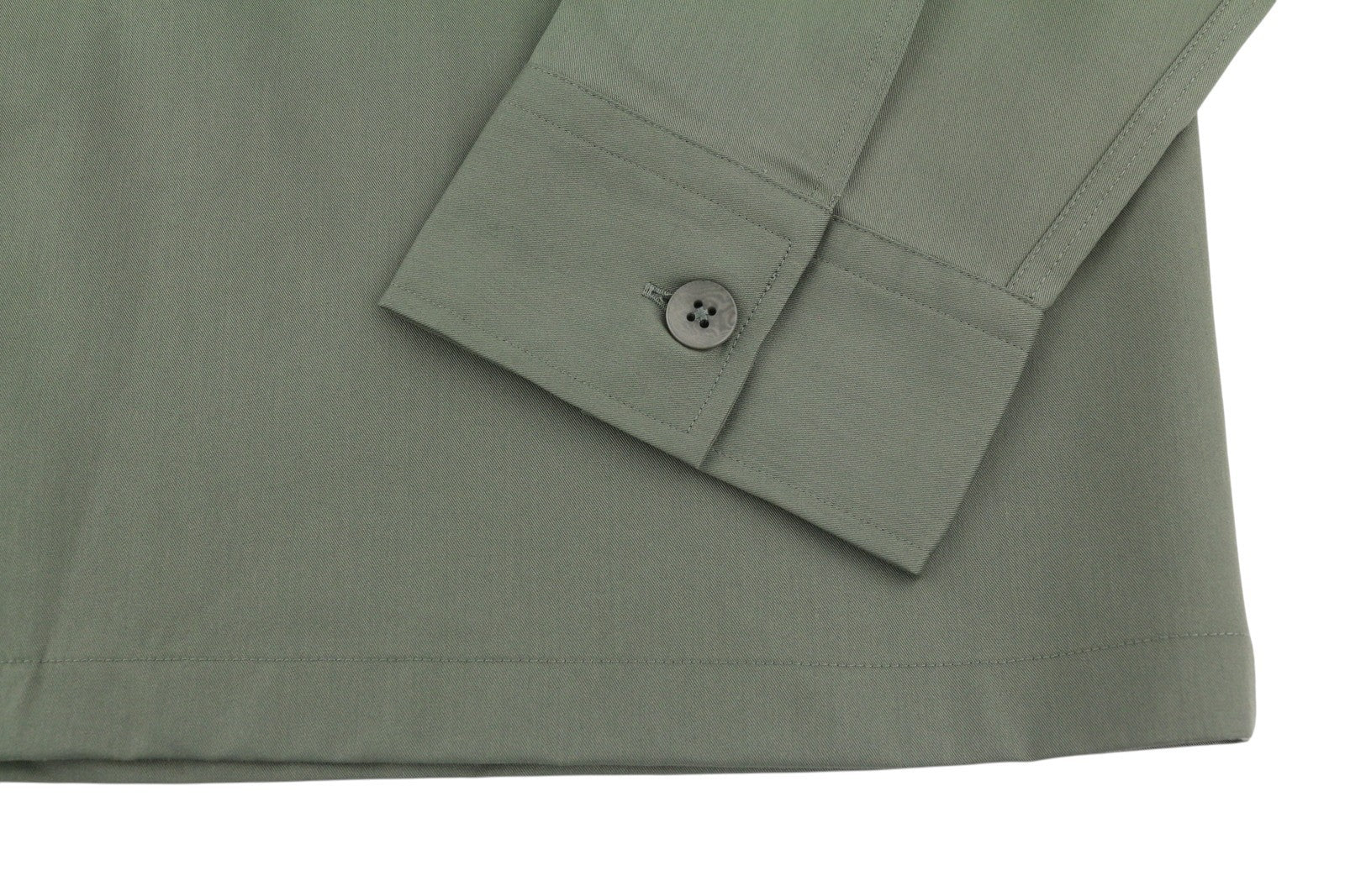 CALVIN KLEIN Minimal Twill Men Shirt XL Green Spread Patch Pockets Overshirt