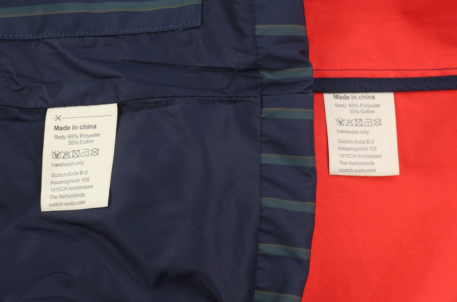 SCOTCH & SODA Men Jacket M Dark Blue Double Garment Hidden Button Waistcoat 2in1