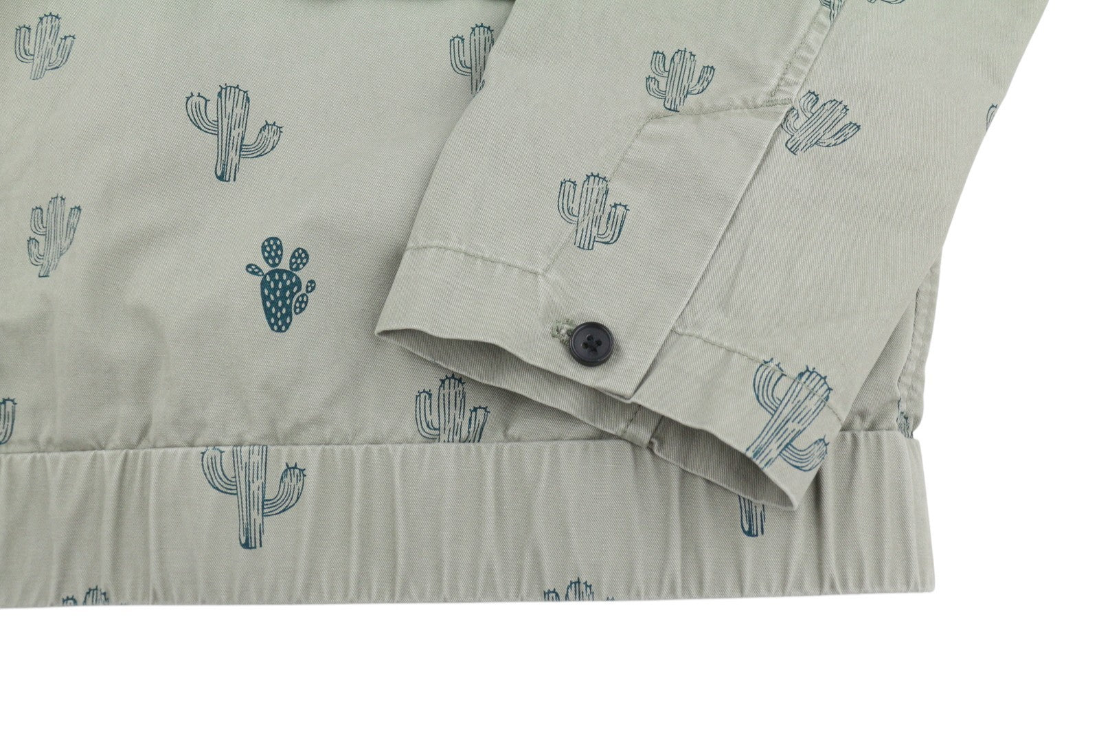 SCOTCH & SODA Men Jacket M Grey Cactus Over Print Button-Up Lightweight