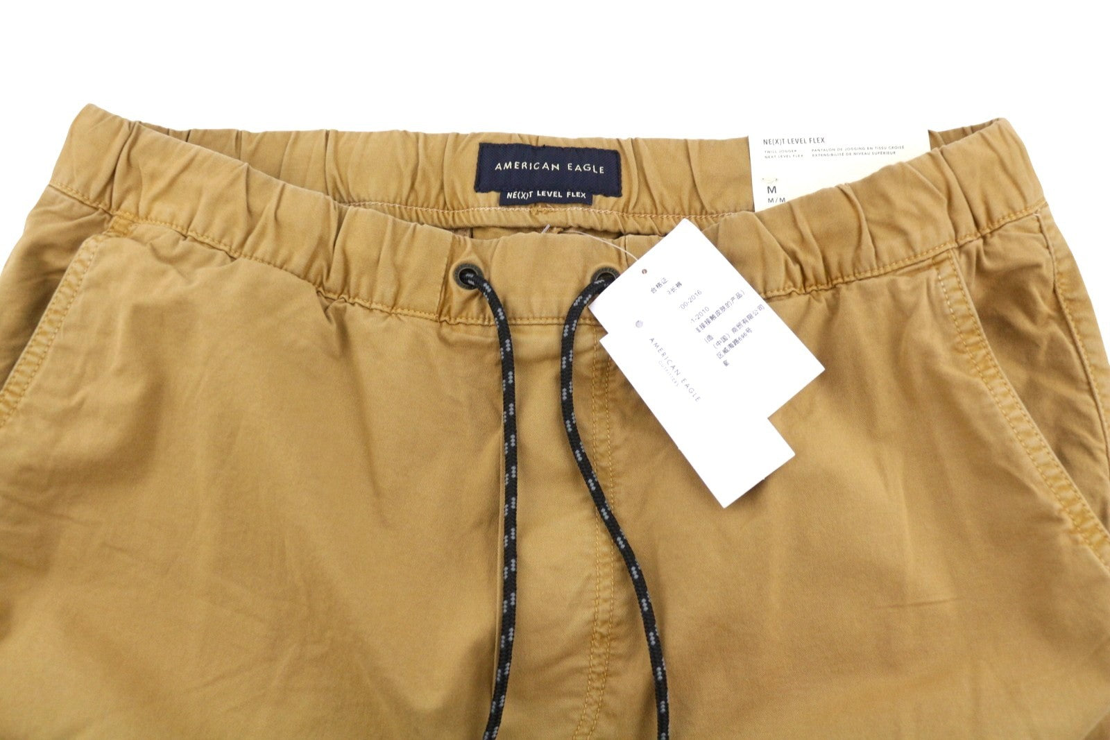 AMERICAN EAGLE OUTFITTERS Twill Jogger Men Trousers M Brown Flex Stretch