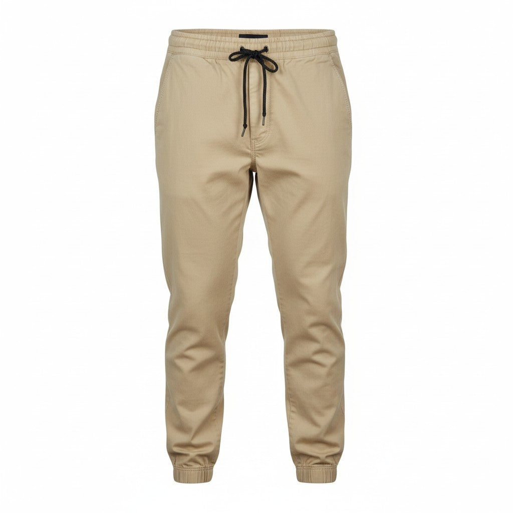 AMERICAN EAGLE OUTFITTERS Twill Jogger Men Trousers L Beige Next Level Flex