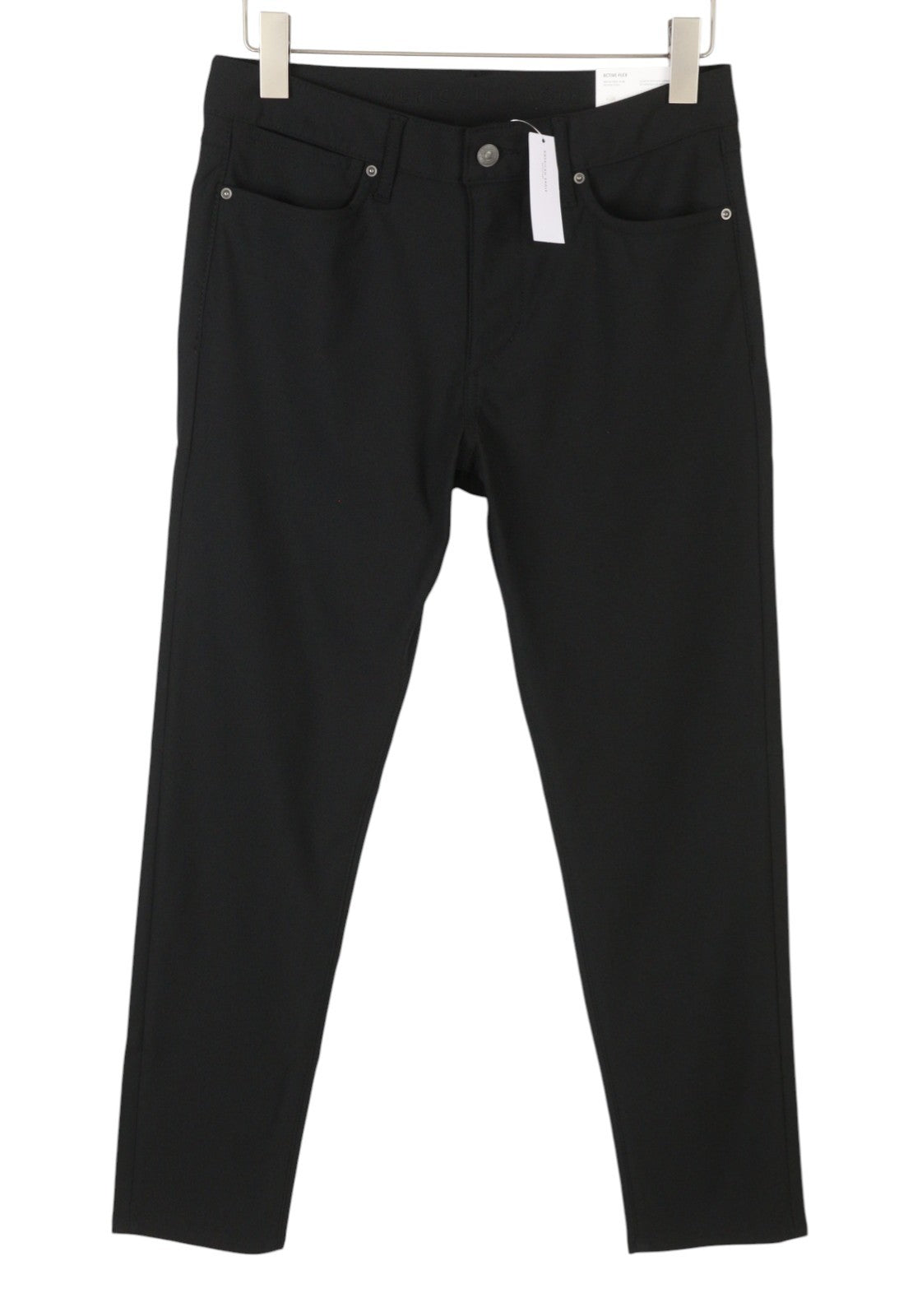 AMERICAN EAGLE OUTFITTERS Move-Free Slim Active Flex Men Trousers W30/L32 Black