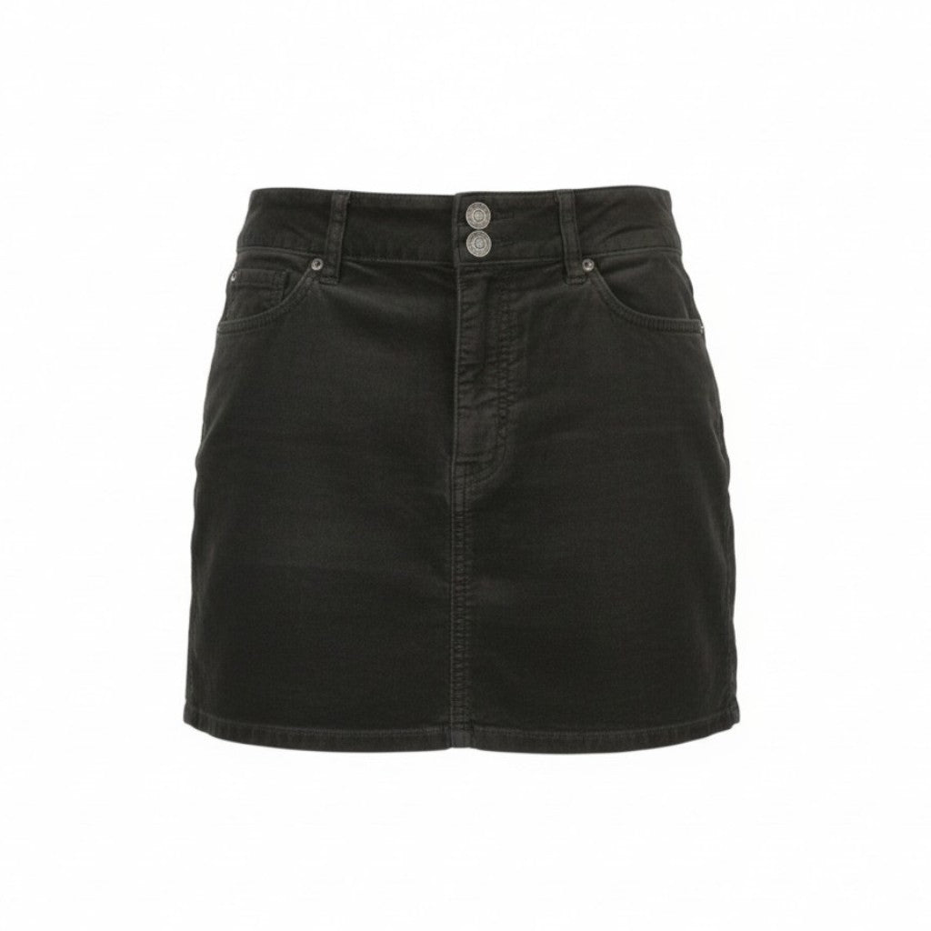 AMERICAN EAGLE OUTFITTERS Hi-Rise Mini Super Stretch Women Skirt UK8 Black Mini