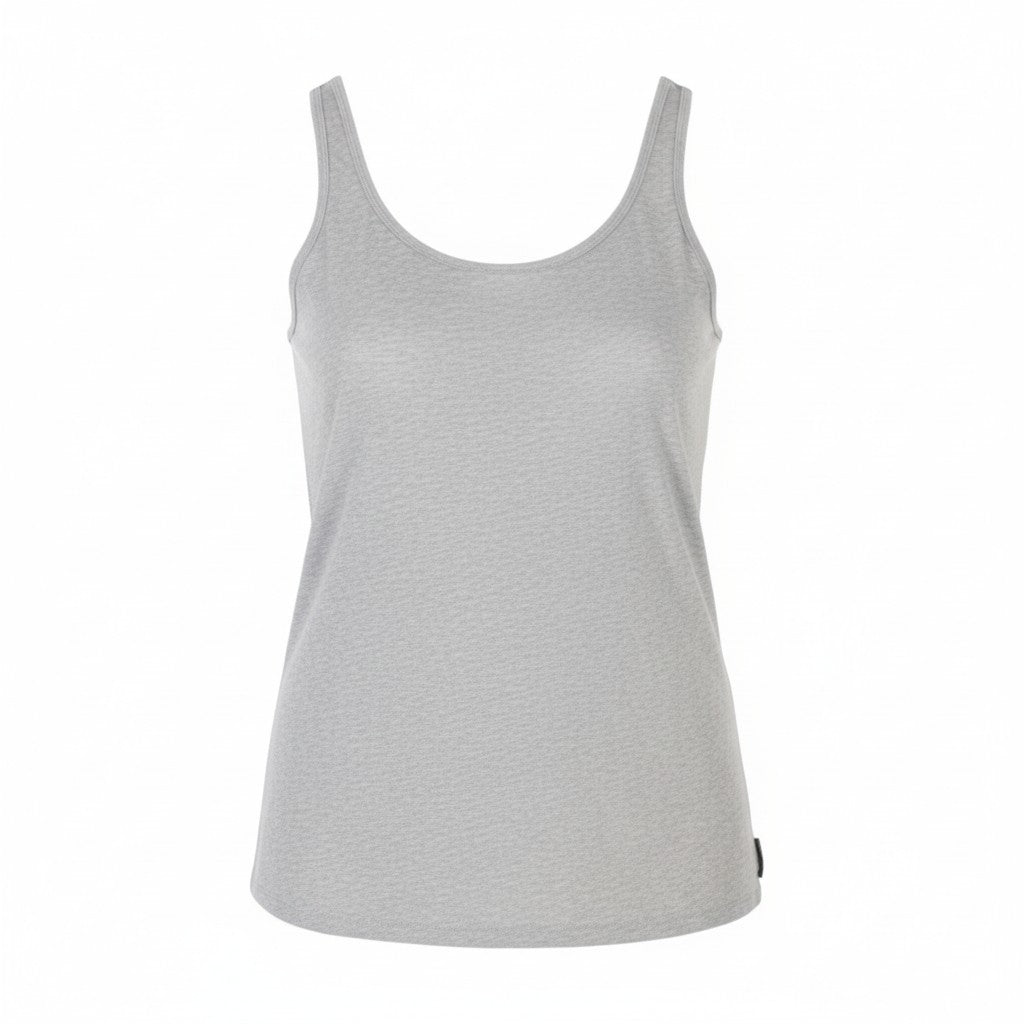 MAISON SCOTCH Women T-Shirt XS Grey Melange Round Neck Tank Top Sleeveless