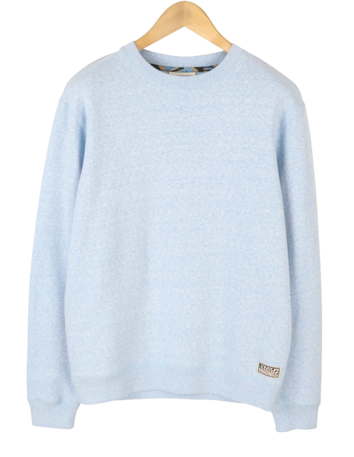 SCOTCH & SODA Men Sweatshirt L Light Blue Melange Crew Neck Pull On