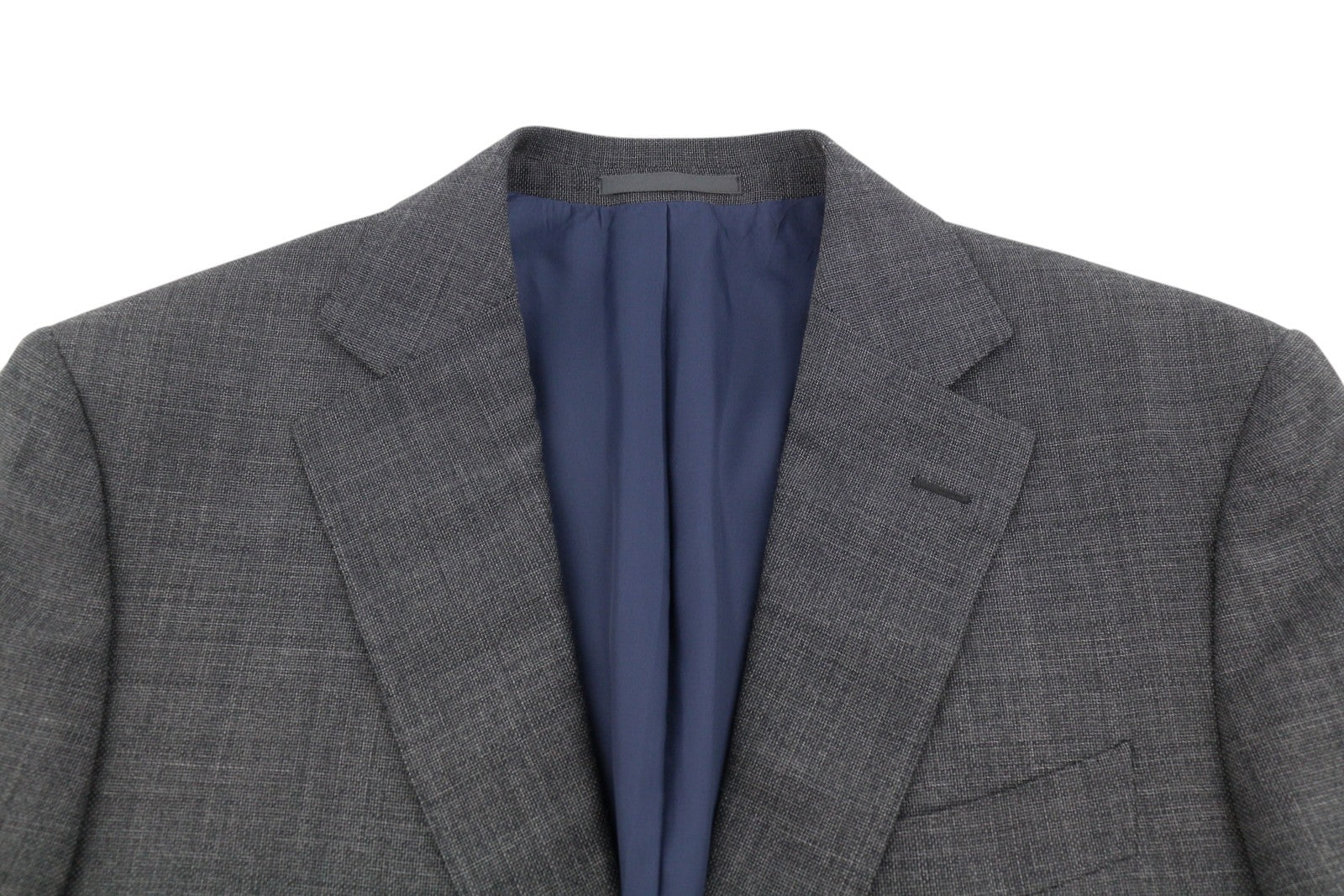 SUITSUPPLY Napoli Single Breasted Men Blazer UK38L Grey Melange Wool Notch Lapel