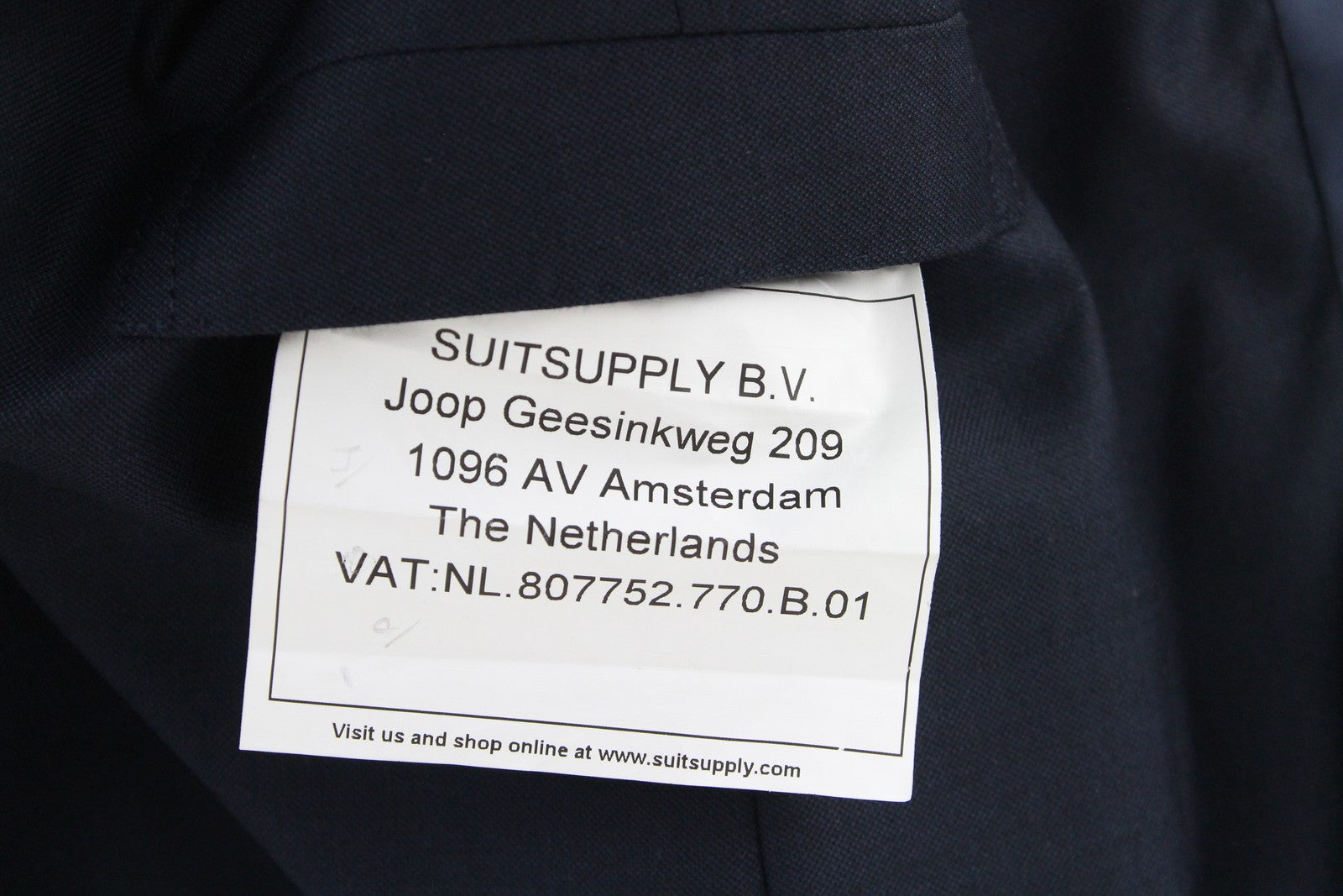 SUITSUPPLY Lazio Men Waistcoat UK58S Navy Wool Lined Single-Breasted Formal