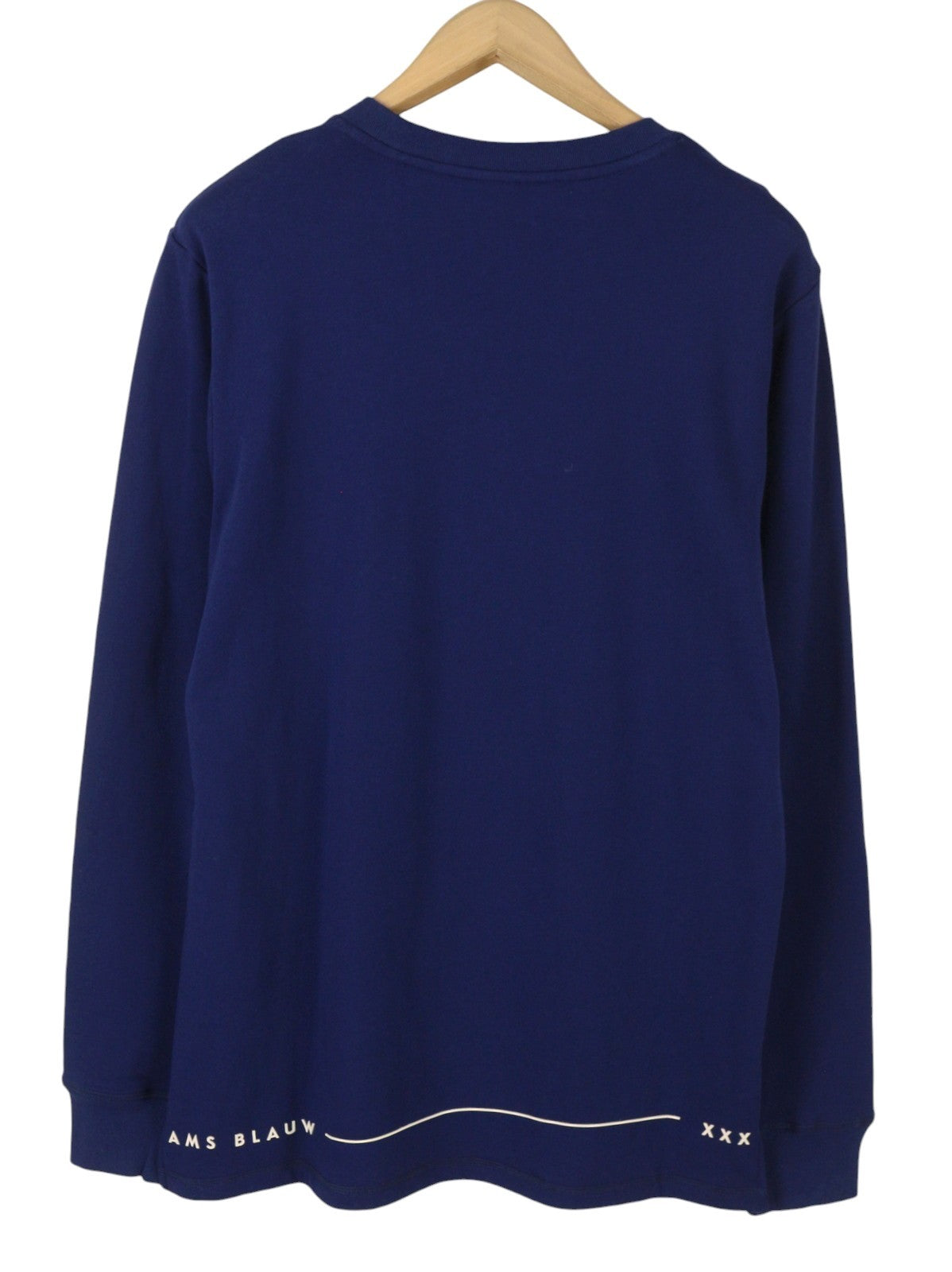 SCOTCH & SODA Men Sweatshirt L Dark Blue Crew Neck Patch Pocket Pull On