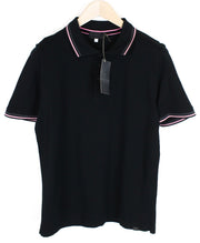 RICHMOND  Men T-Shirt L Black Pure Cotton Short Sleeved Collared Polo