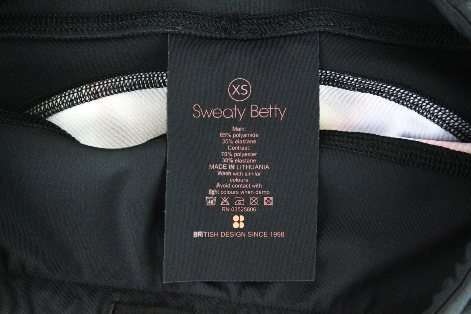 SWEATY BETTY Women Sport Leggings XS Grey Geometric Print Activewear Pull On