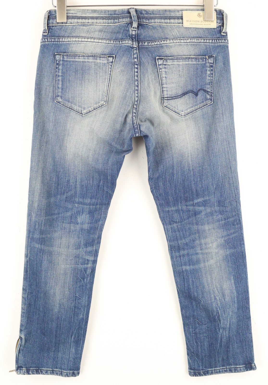 MAISON SCOTCH Women Jeans W27 Slim Fit Washed Blue Denim 5-Pocket