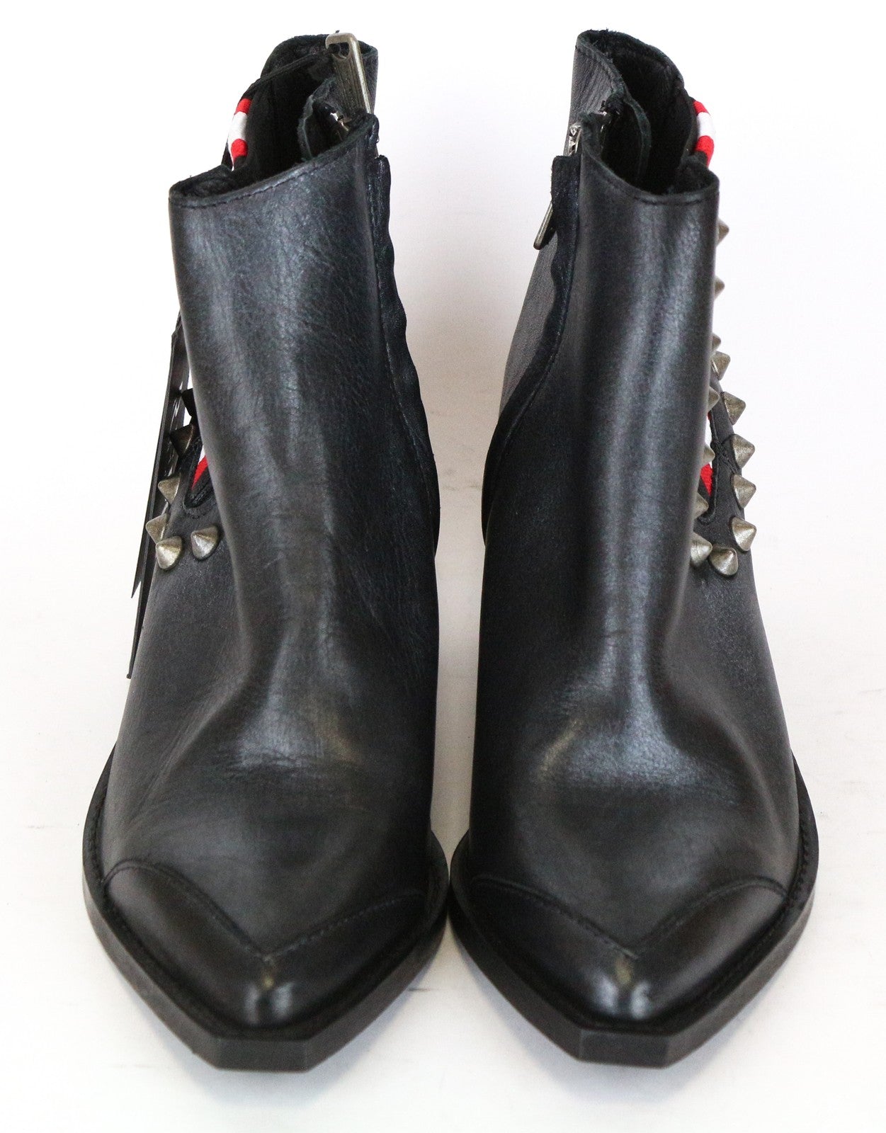 REPLAY Women Shoes EU36 Black Studded Pointed Detailed Ankle Heels Boots RRP230