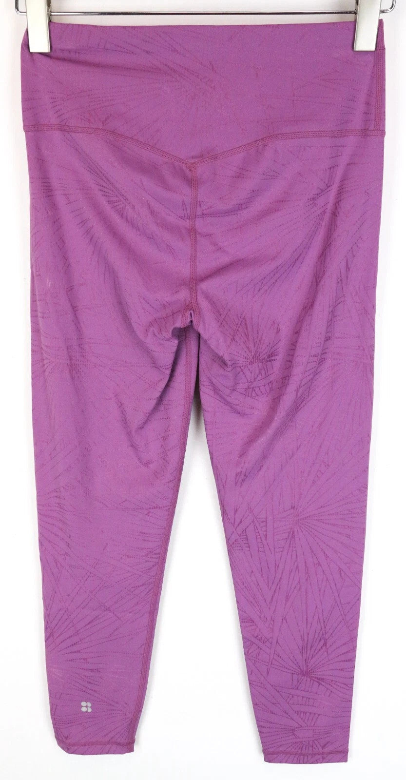 SWEATY BETTY Women Sport Leggings S Purple Patterned Activewear Gym Pull On