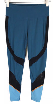 SWEATY BETTY Women Sport Leggings XS Blue Stretch Cropped Activewear Gym