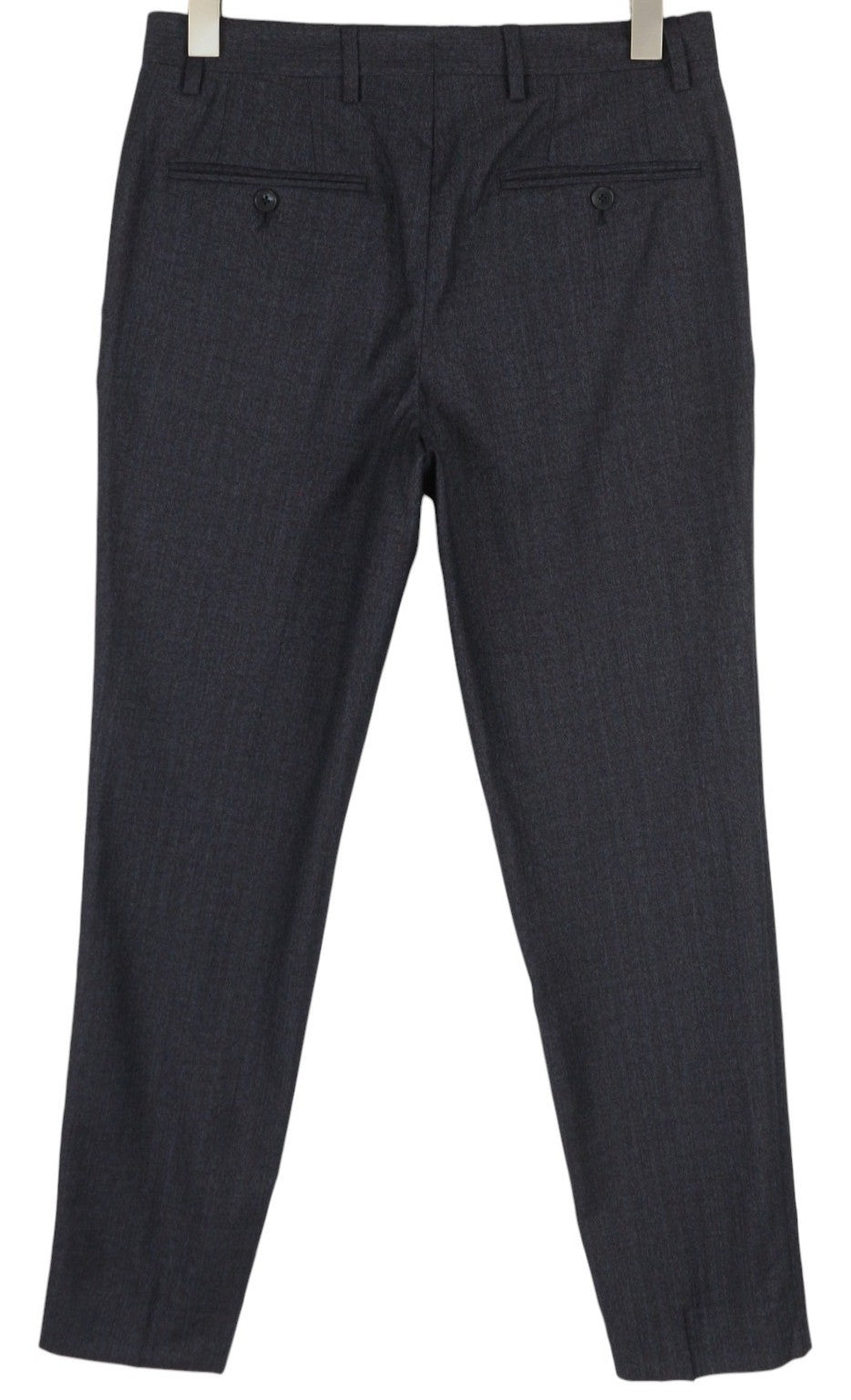 TOMMY HILFIGER x Lardini Men Trousers W31 Blue Slim Fit Textured Wool RRP179