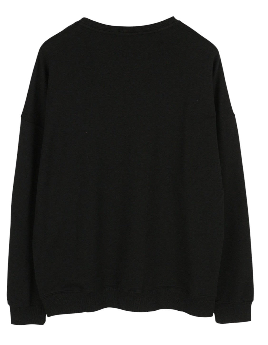CALVIN KLEIN Men Sweatshirt M Black Pull On Crew Neck Embroidered Front Logo