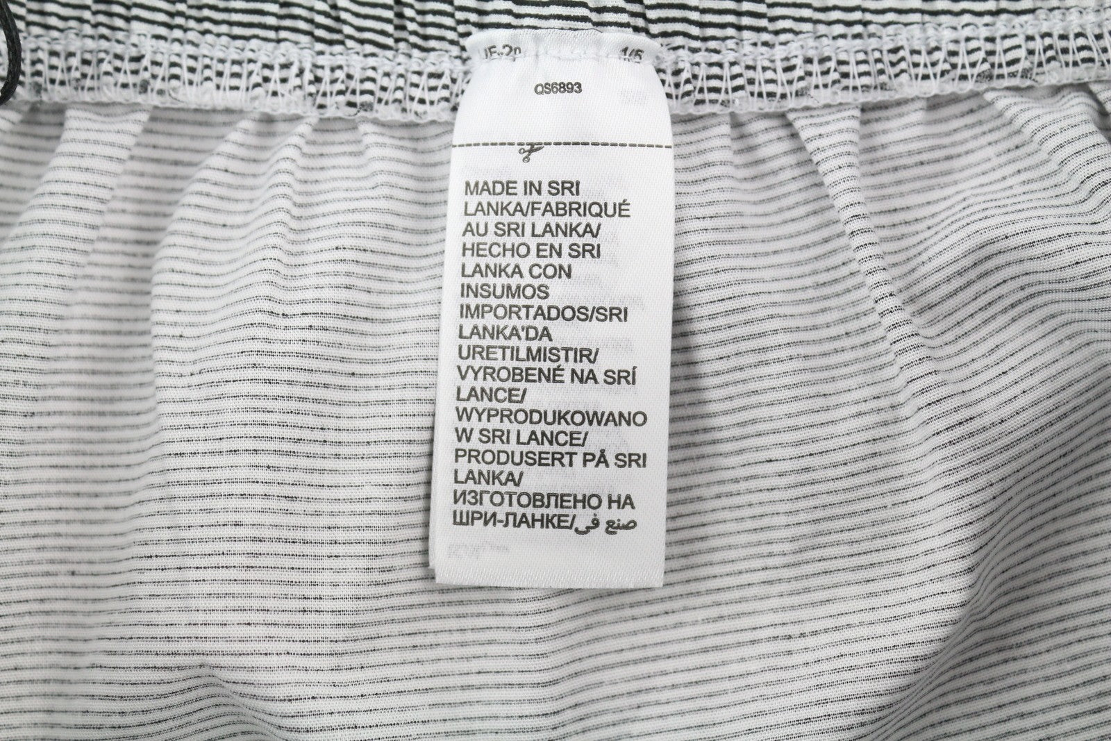 CALVIN KLEIN Men Trousers M White Striped Elastic Waist Regular Fit Sleepwear