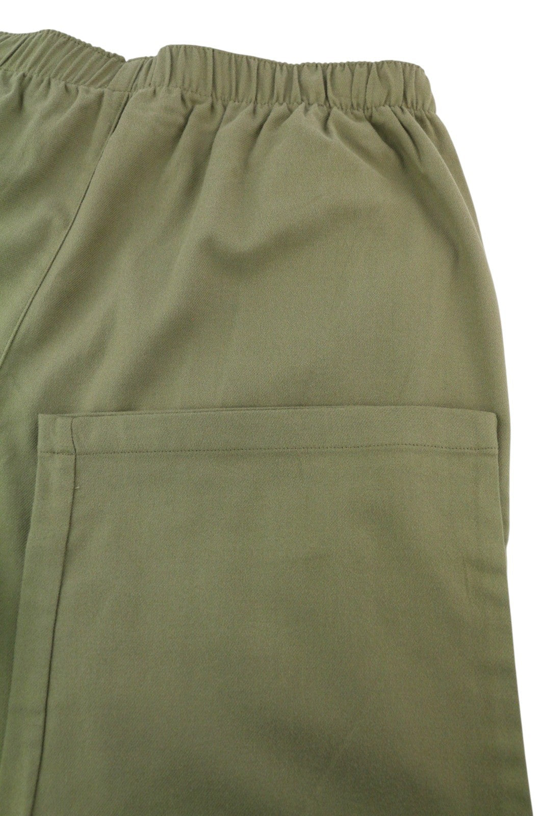 CALVIN KLEIN Men Trousers M Green Pure Flannel Regular Elastic Waist Sleepwear