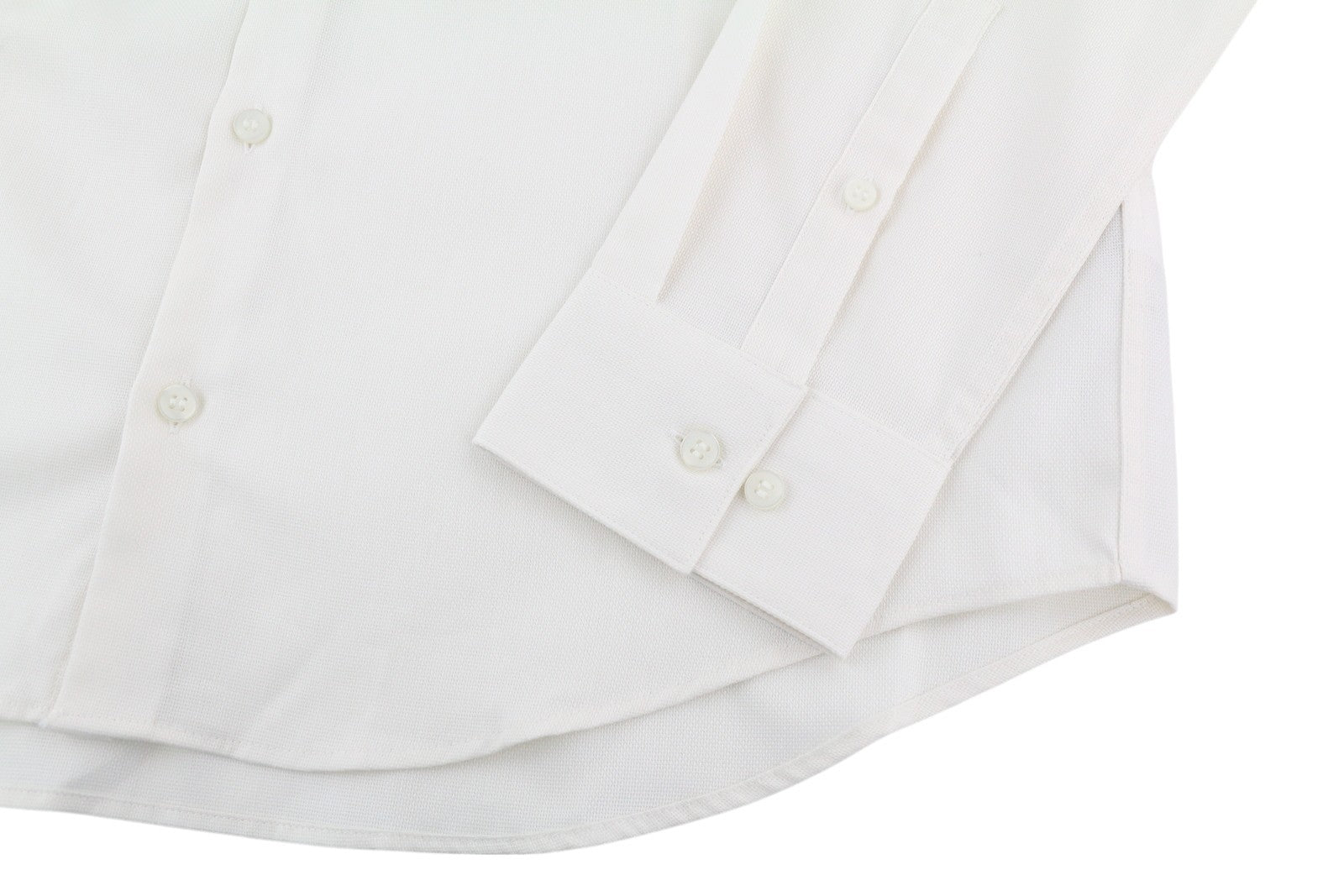CALVIN KLEIN Tructure Solid Slim Men Formal Shirt L White Button-Up Cutaway
