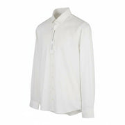 CALVIN KLEIN Structure Solid Slim Men Formal Shirt L White Button Cotton Spread